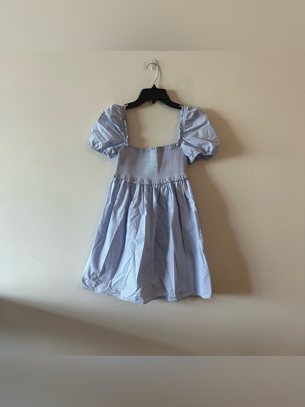 Sunday Best Aritzia Hadley Oxford Blue Mini Striped Dress Preppy S Academia